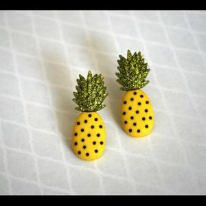 Pineapple Earrings - Pineapple Studs, Summer Studs